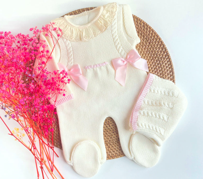 Paula Baby Girl Knitted Outfit