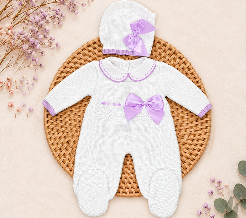 Deluxe Knitted Newborn Romper Set