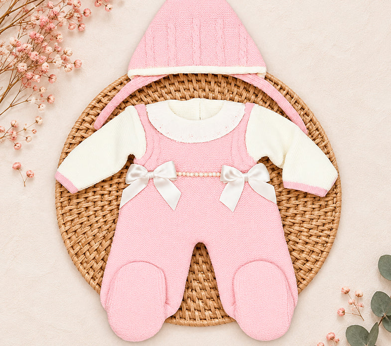 Paula Baby Girl Knitted Outfit