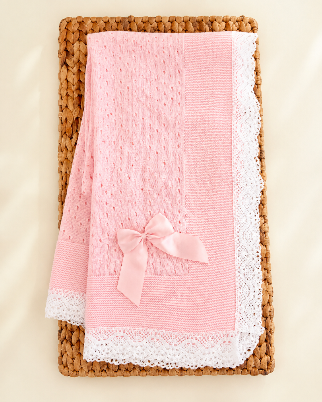 Personalized Knitted Baby Blanket – Soft Baby Receiving Blanket